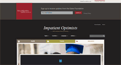 Desktop Screenshot of impatientoptimists.org